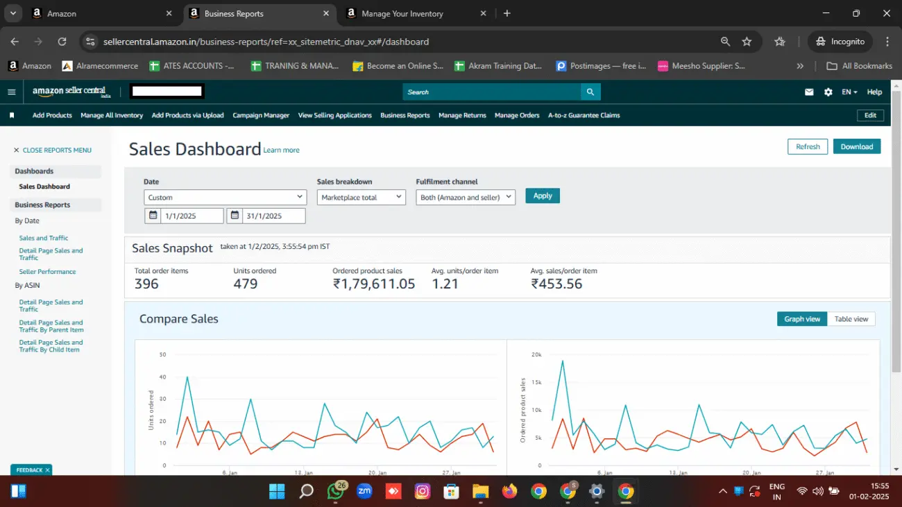 Sales dashboard